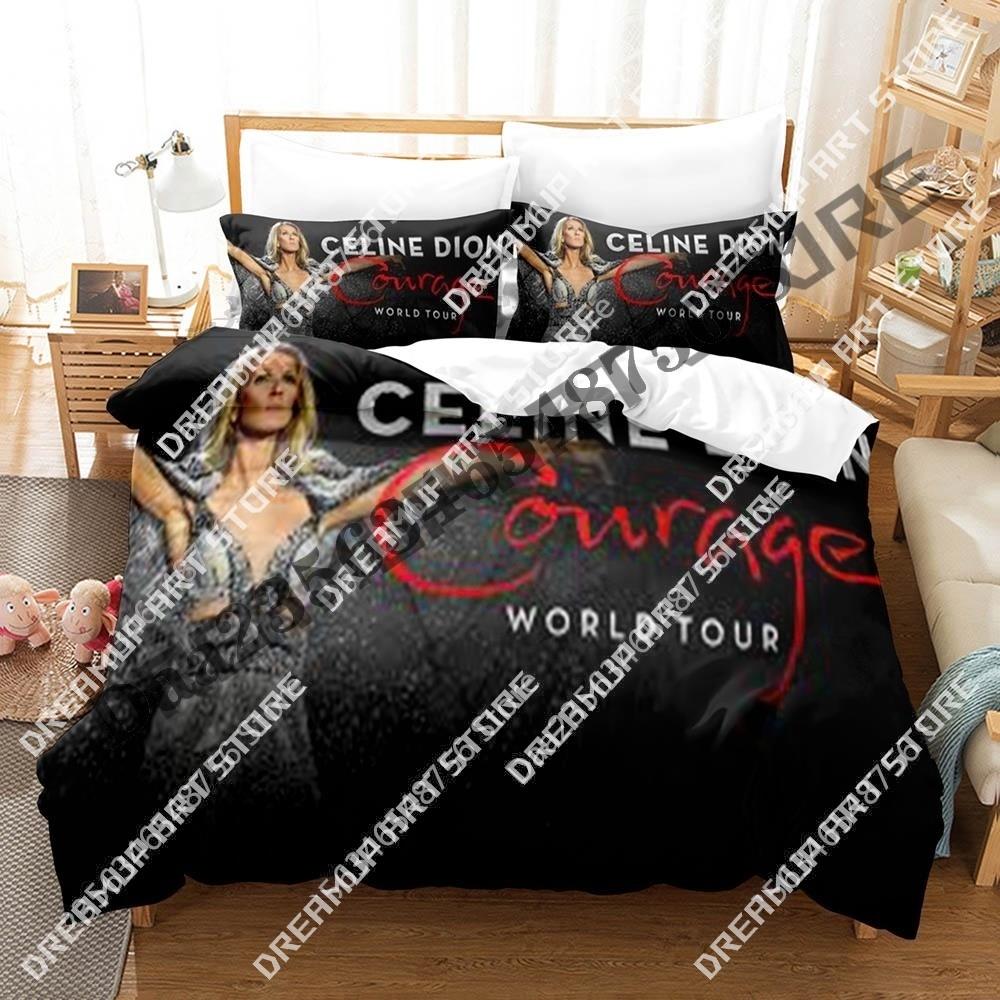 3D Print Celine Dion Bedding Set Boys Girl Twin Queen King Size Duvet Cover Pillowcase Bed Boys Adult Home Textiles