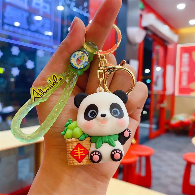 

Guochao Creative Harvest Giant Panda Exquisite Cute Pendant Car Keychain Children s Toy Small Gift