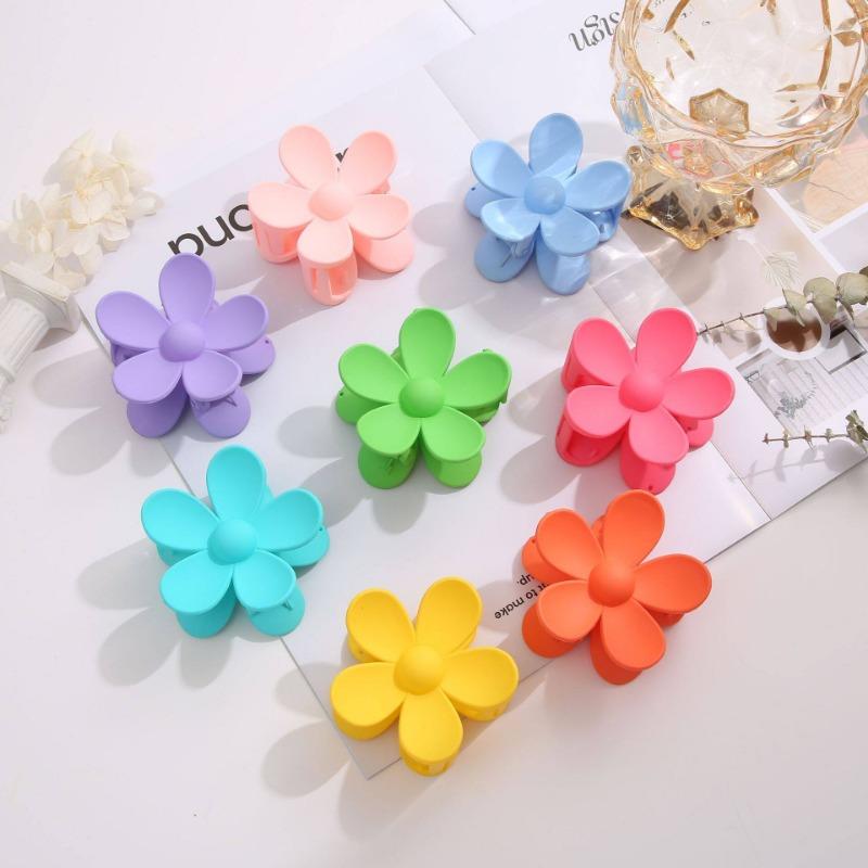 1PCS Candy Colors Big Flower Hair Clip Women Girls Cute Ponytail Makeup Bath Crab Claws Clips Fashion Fresh Beach Headwear Accessories