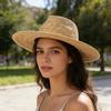 Cappello Jazz Estivo da Donna 100% Uncinetto Cappello di Paglia di Grano Corpo Artigianale Base Modisteria Fedora Panama Cappelli da Sole da Spiaggia Chapeau Berretti Unisex