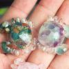 Resin Crab Figurine With Natural Crystal Material For Gift And Home Decor