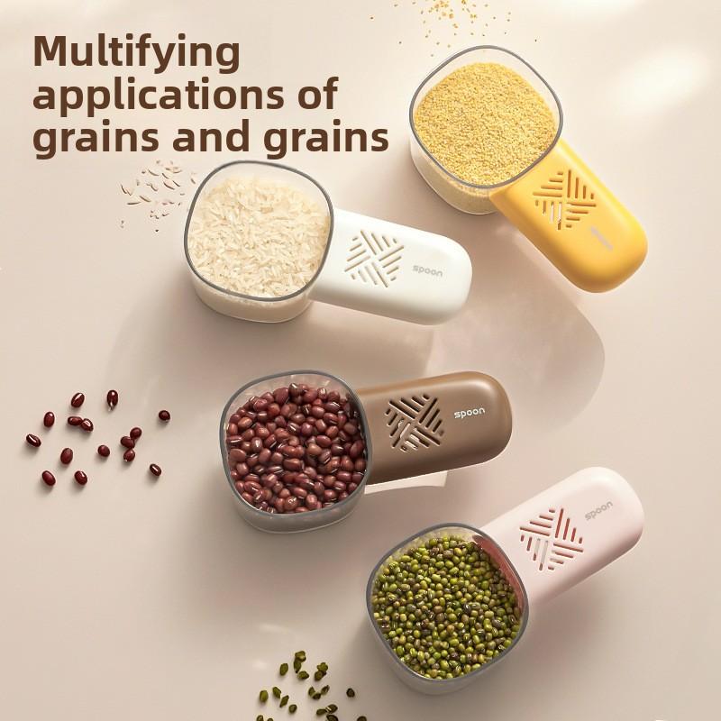 Household Food Grade Kitchen Rice Grains and Cereals Detachable Handle Graduated Spoon