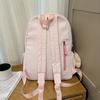 School bag new fresh and sweet plaid backpack junior high school students lightweight large capacity backpack