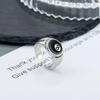 Black Ball 8 Adjustable Ring Male Ring Punk Cool Charm Jewelry Motorcycle Cocktail Party Accessories