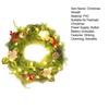 Pre-Lit Christmas Wreath for Front Door 12 Inches LED Lighted Artificial Christmas Wreath