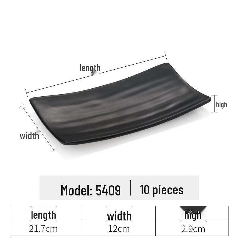 Japanese Style Melamine Irregular Side Dish Plates 10-Pack