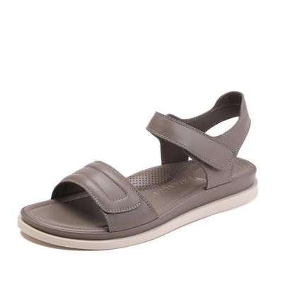 Sandalen met zachte zool, antislip en comfortabele klittenband voor dames, zomerse platte en modieuze reisschoenen voor het strand voor dames