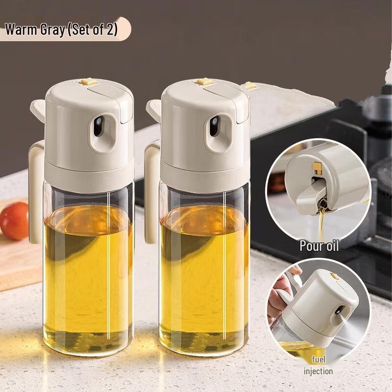 Automatic Glass Oil Spray and Pour Dispenser Set