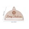 Wooden Macrame Ornament Braided Rope Christmas Wood Chips Small Snowflake DIY Christmas Tree Round Decoration