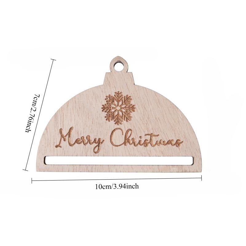 Drewniana ozdoba makrama pleciony sznurek wiórki drzewne płatek śniegu DIY choinka okrągła dekoracja