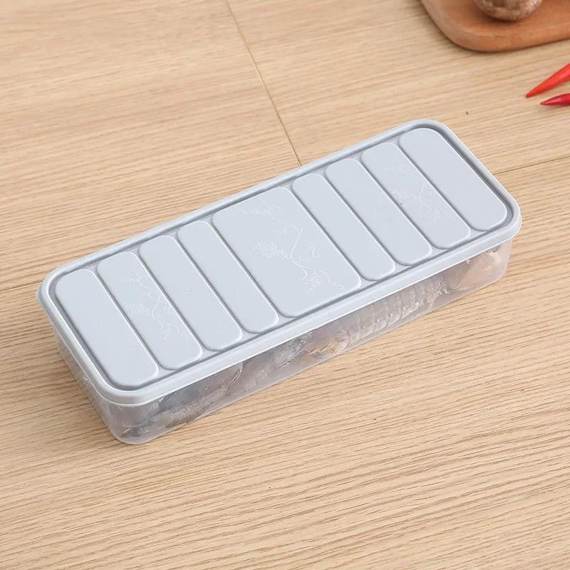 Household Refrigerator Fresh-keeping Dumpling Box Rectangular Plastic Sealed Storage Box with Lid Sealed Food Fresh-keeping Box