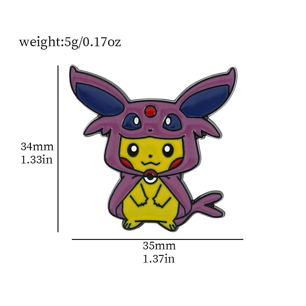 

Anime Pokmon Enamel Pins Backpacks Cute Pikachu Gengar Charmander Brooches Metal Badges Pokemon Collection Gift for Kid Friendly Entertaining Fun Play