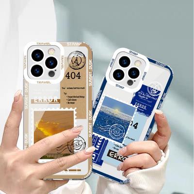 Apple 13/14 Transparent Shell Pro Retro Illustration + Apple 11 Literary Splicing XS Soft Shell Max - Pacote completo
