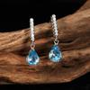 Womens Sterling Drop Earrings With Natural Gemstones Tassel