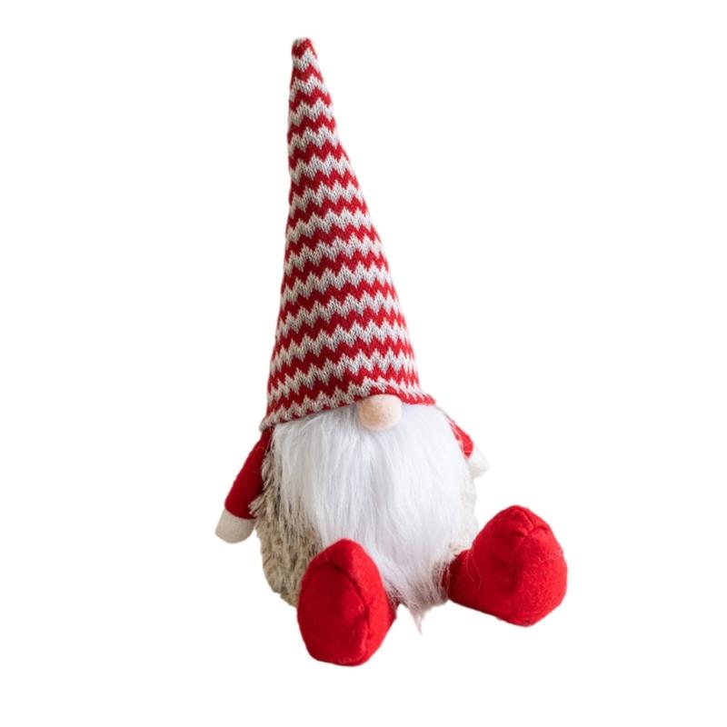 Festival Plüschgnome Puppen Dekoration Einzigartige Plüsch Langhut Gnome Ornament für Verzaubernde Weihnachts-Kamin-Dekoration