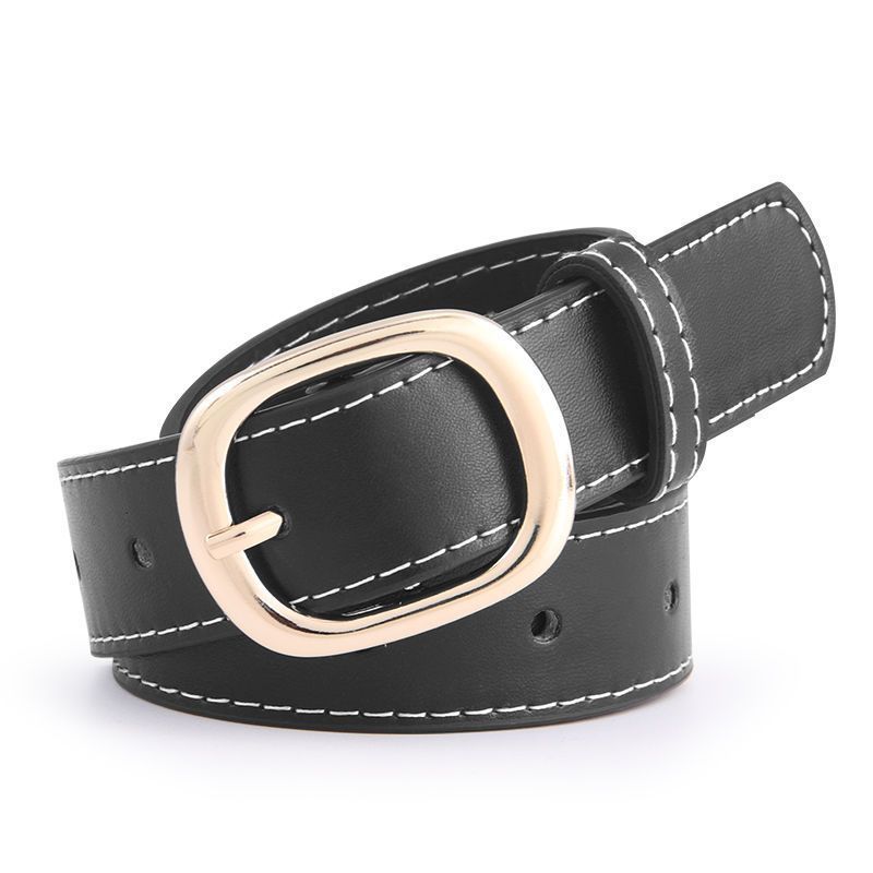 

Trendy Womens 2024 Summer Belt Featuring Stars In Versatile Black Options Color Oval Gold Black
