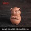 Ceramic Zodiac Pig Tea Pet Desktop Ornament Zen Tea Set Accessory Creative Home Decor Gift for Tea Lovers Meditation Room