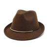 Wool Top Hat Ladies Trend Hat Gold Buckle Jazz Hat Wool Felt Hat
