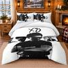 The Weeknd Muster Bettwäsche 3-teiliges Set Bettlaken und Kissenbezüge für Schlafzimmer
