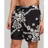 Hawaiian Print Swim Shorts 100% Recycled Polyester Black École De Surf