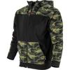 Hooded Sweatshirt with Zipper, Green-Black, "", Ce, Lahti