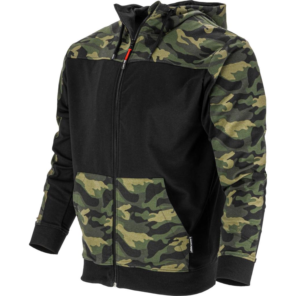 Hooded Sweatshirt with Zipper, Green-Black, "", Ce, Lahti
