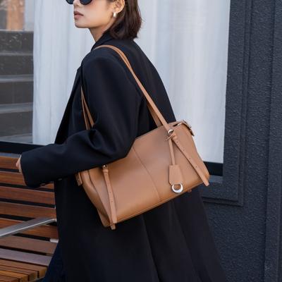 Echtleder Lässige Handtasche mit großem Fassungsvermögen 2025 Neuer Stil Textur Retro Damen Einzelne Schulter Achselhöhle Tragetasche
