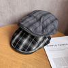 Vintage Plaid Forward Cap For Women Men Summer Sun Hat With Breathable Cotton Material