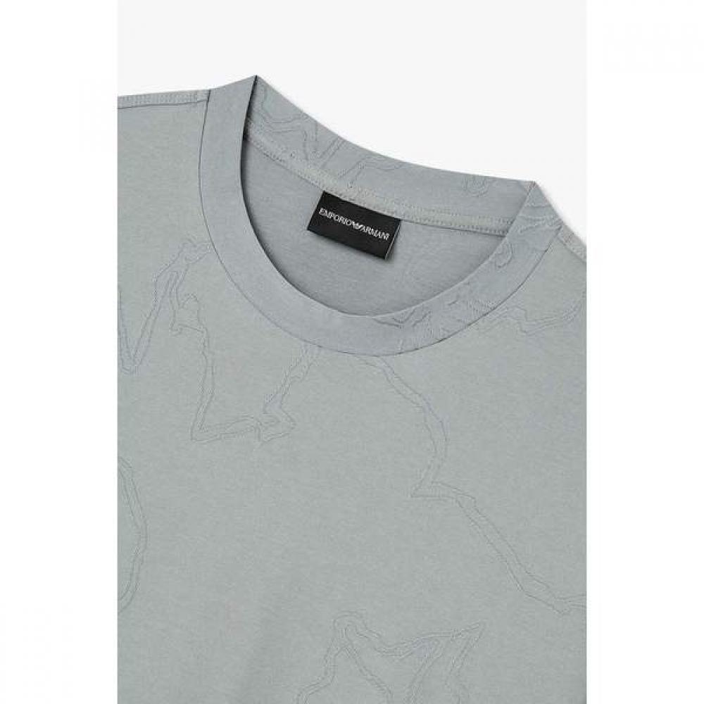 Emporio Armani 26 S S Men S STreTch T ShirT wiTh Jacquard paTTern  A516126033 