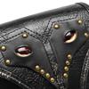 Johnature Retro Rivet Moto & Biker Women Shoulder Bags Fashion Versatile Black Female Small Crossbody Bags