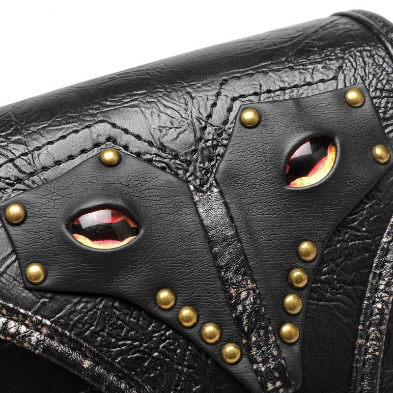 Johnature Retro Rivet Moto & Biker Women Shoulder Bags Fashion Versatile Black Female Small Crossbody Bags