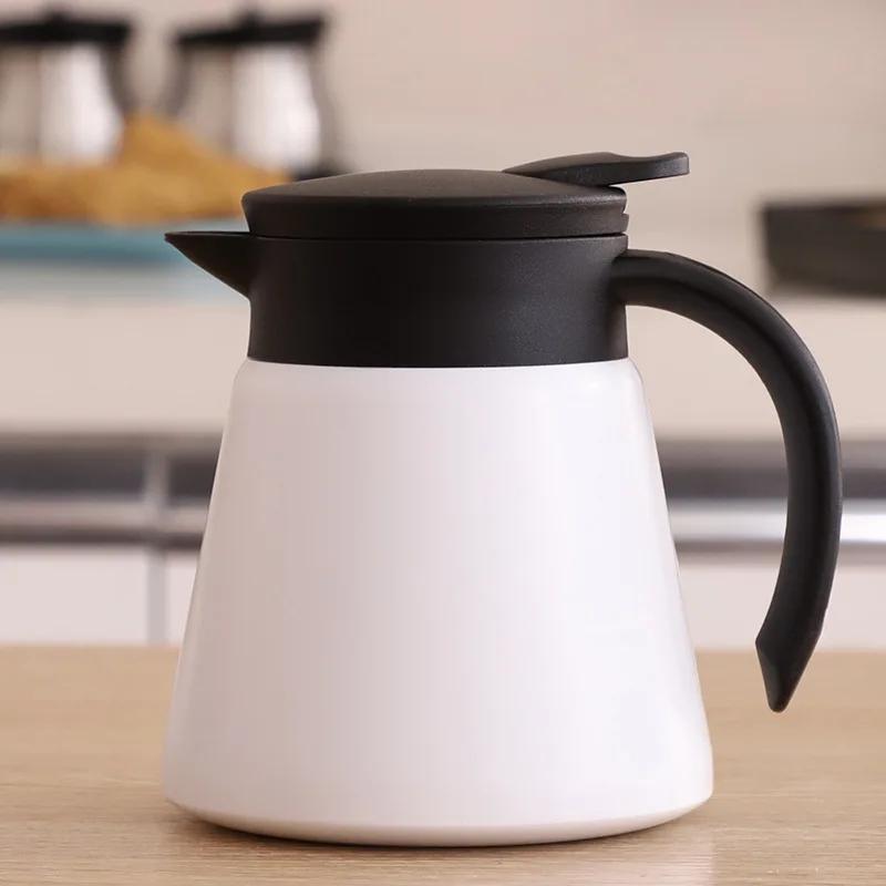 600ml Thermal Coffee Carafe Tea Pot - 304 Stainless Steel Double Wall Vacuum Insulated, Cool Touch Handle, & Cold Retention New