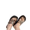 2025 Summer Women's Thick Sole Leopard Print Slippers Buckle Wedges Sandals Casual Outdoor Daily Shoes Fashionable & Comfortable