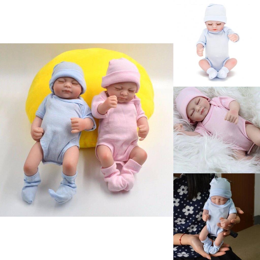 Baby Doll Miniature Realistic Waterproof Silicone And Cloth For Bathtime Play