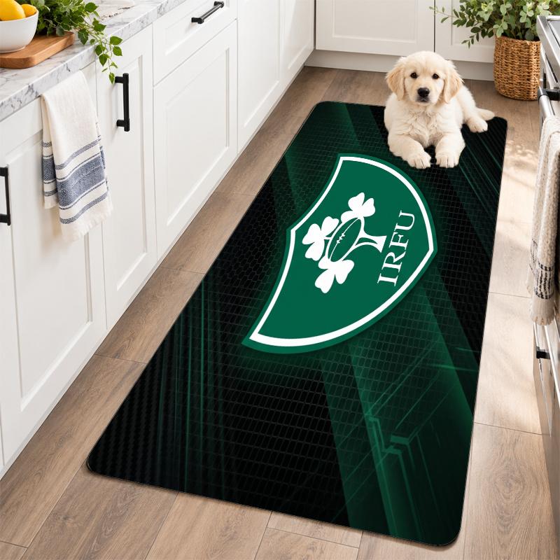 Flannel Kitchen Mat Ireland Rugby Soft Area Rug Non Slip Floor Carpet Home Decoration