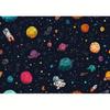 2D. 1 piece featuring cartoon stars planets space and astronauts. Suitable for home decoration and event decoration.