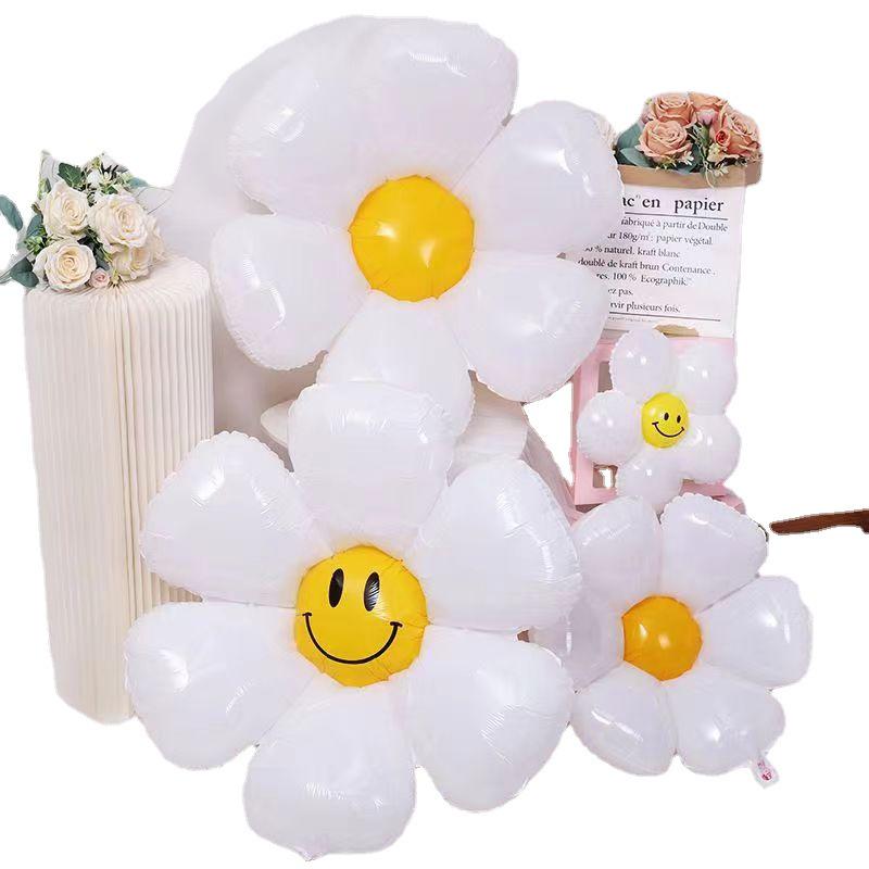 Spring Floral Aluminum Foil Balloons for Birthday Parties and Outdoor Events