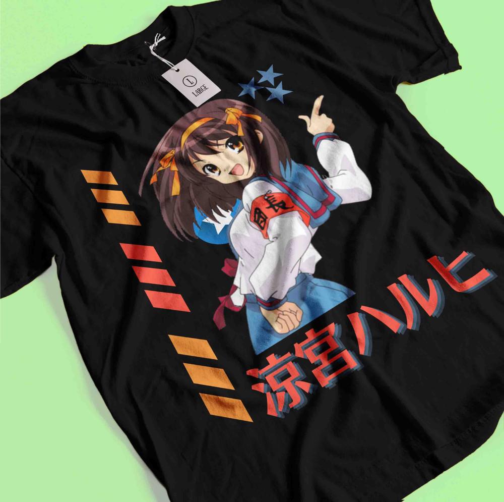 

The Melancholy of Haruhi Suzumiya Shirt Kyon Tshirt Yuki T-Shirt Mikuru Anime L
