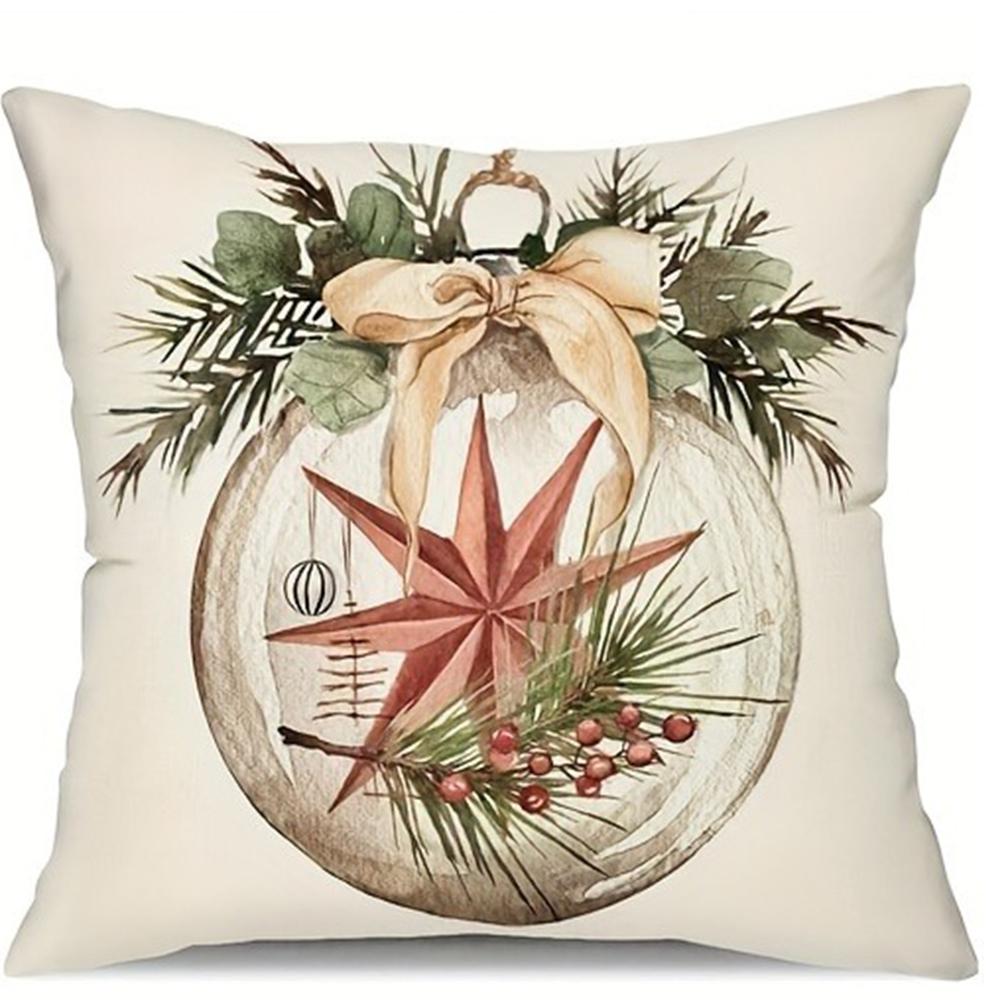 Christmas decoration pillowcase holiday party decoration pillow cover suitable for family room living room sofa cushion cover