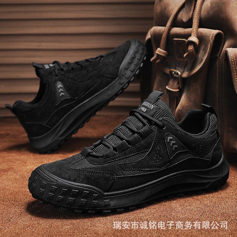 

Популярные новинки 2025 года мужские дышащие, дезодорирующие и грязеотталкивающие повседневные рабочие нескользящие туфли на мягкой подошве, универсальные трендовые туфли в стиле милитари 44