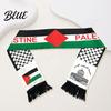 Palestine Neck Wrap Nation Flag Print Scarf Fringed Satin Color Matching Unisex Patriotism Smooth Custom National Day Party Parade