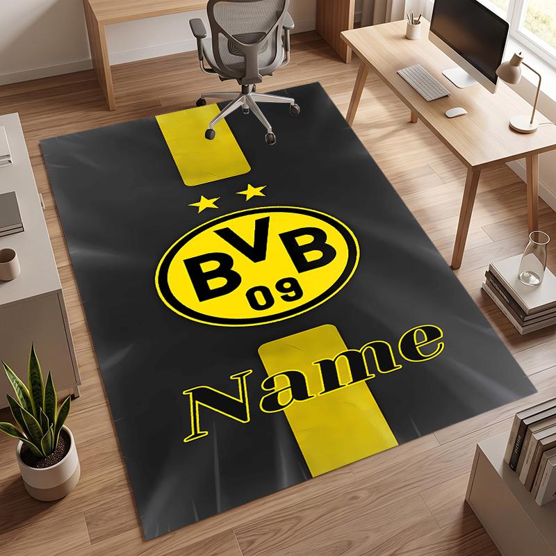 BVB (1) Personalized name Office Carpet Stylish Decor for Living Room Bedroom Kitchen