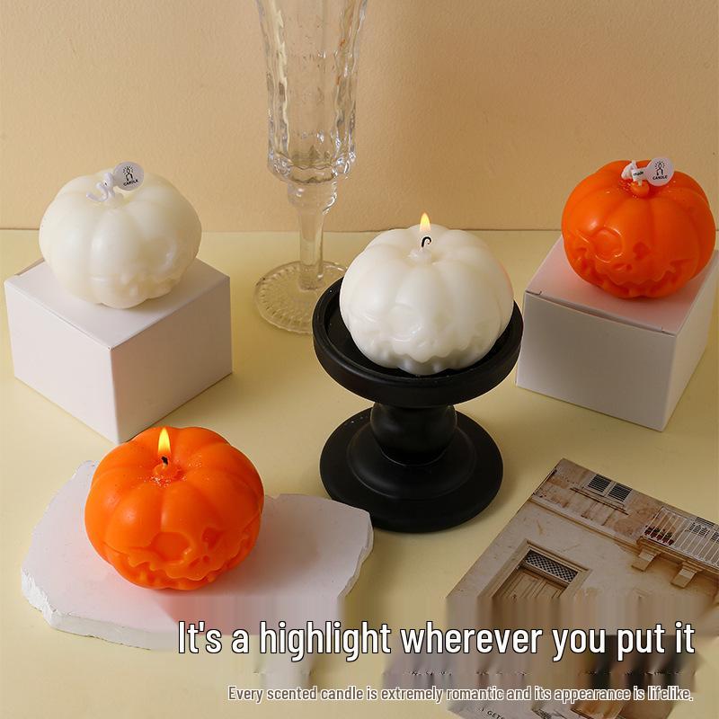 Pumpkin Scented Candle: Halloween Gift & Creative Fruit Ornament