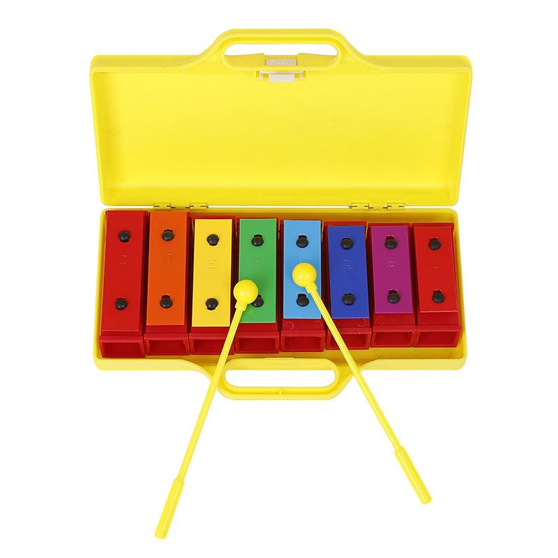 

Children Colorful 8-Tone Xylophone Montessori Toy Early Education Musical Instrument Learning Percussion Music Toys For Children белый