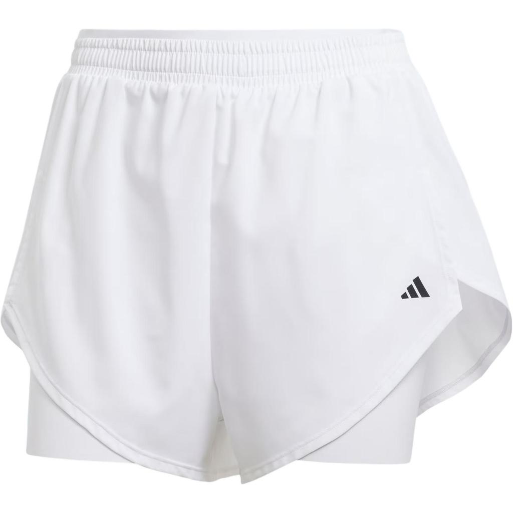 Adidas Training 2-In-1 High-Waisted Fashion Comfortable Simple Sports Shorts Women Shorts White KB3141