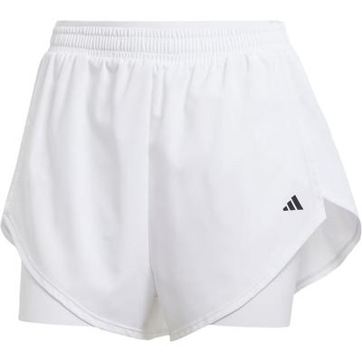 Training 2-In-1 High-Waisted Fashion Comfortable Simple Sports Shorts Women Shorts White KB3141