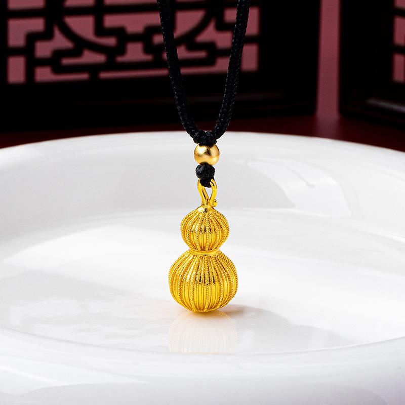 National Trend Ancient French Silk Gourd Retro Women's Jewelry Necklace Pendant