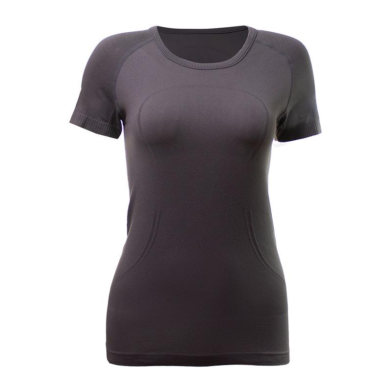 

Бесшовный женский топ для йоги с высокой эластичностью - Спортивный с коротким рукавом 10/XXL