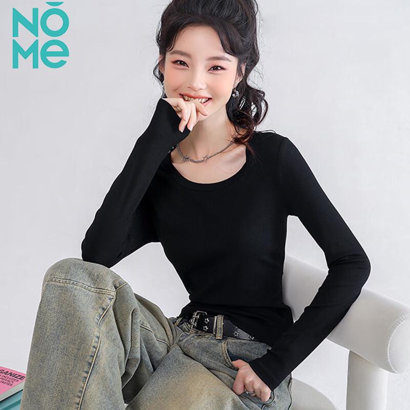 NOME Women s Ribbed Crewneck Long Sleeve Base Layer Top L
