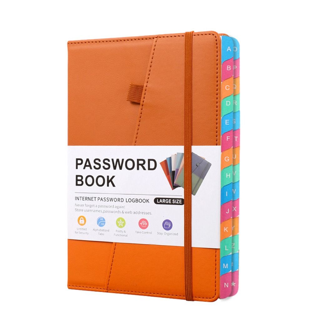 Website-Adress-Passwort-Keeperbuch mit alphabetischen Tabs, Internet-Passwort-Logbuch